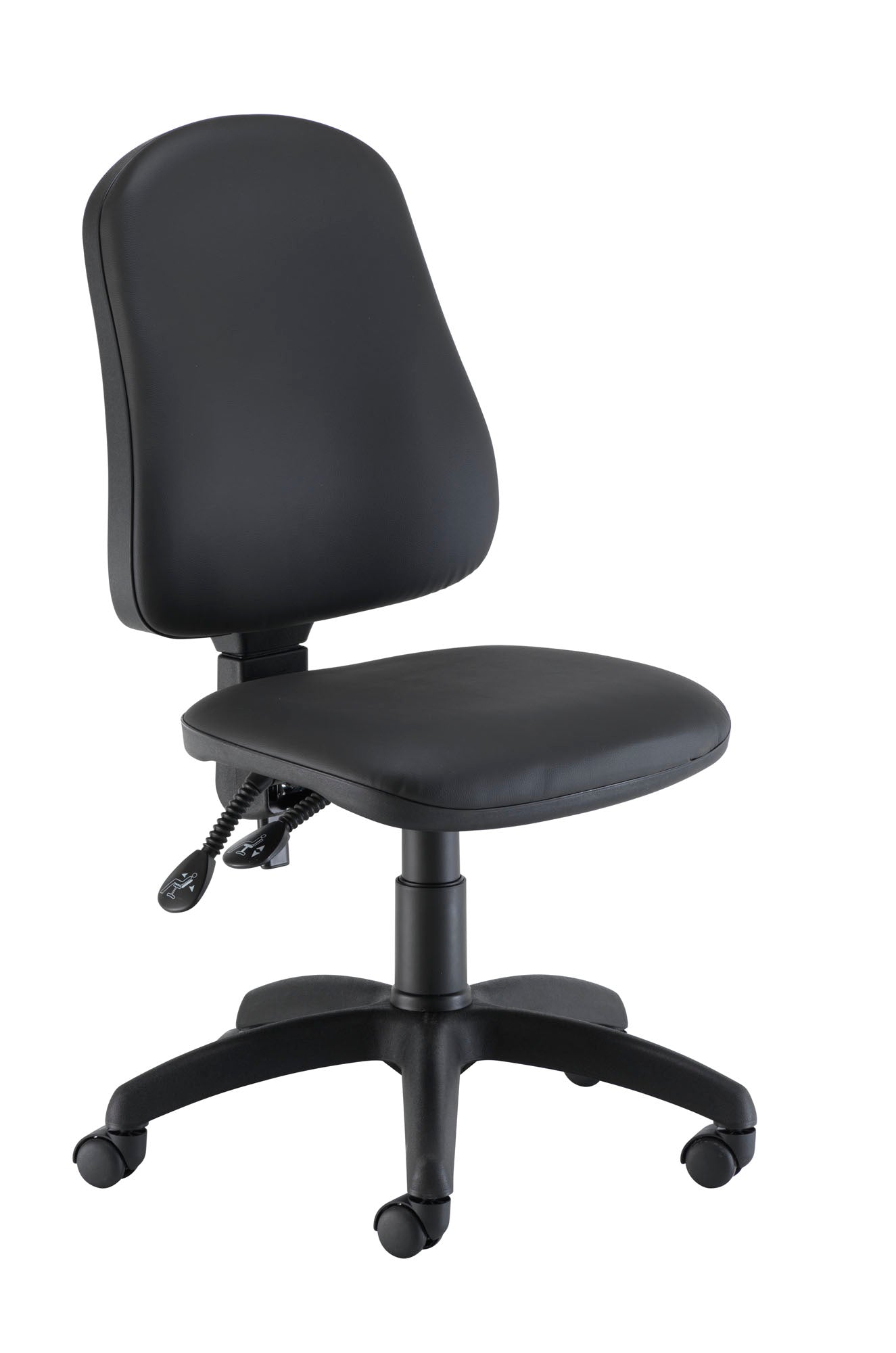 Calypso 2 High Back Operator Chair No Arms Black PU
