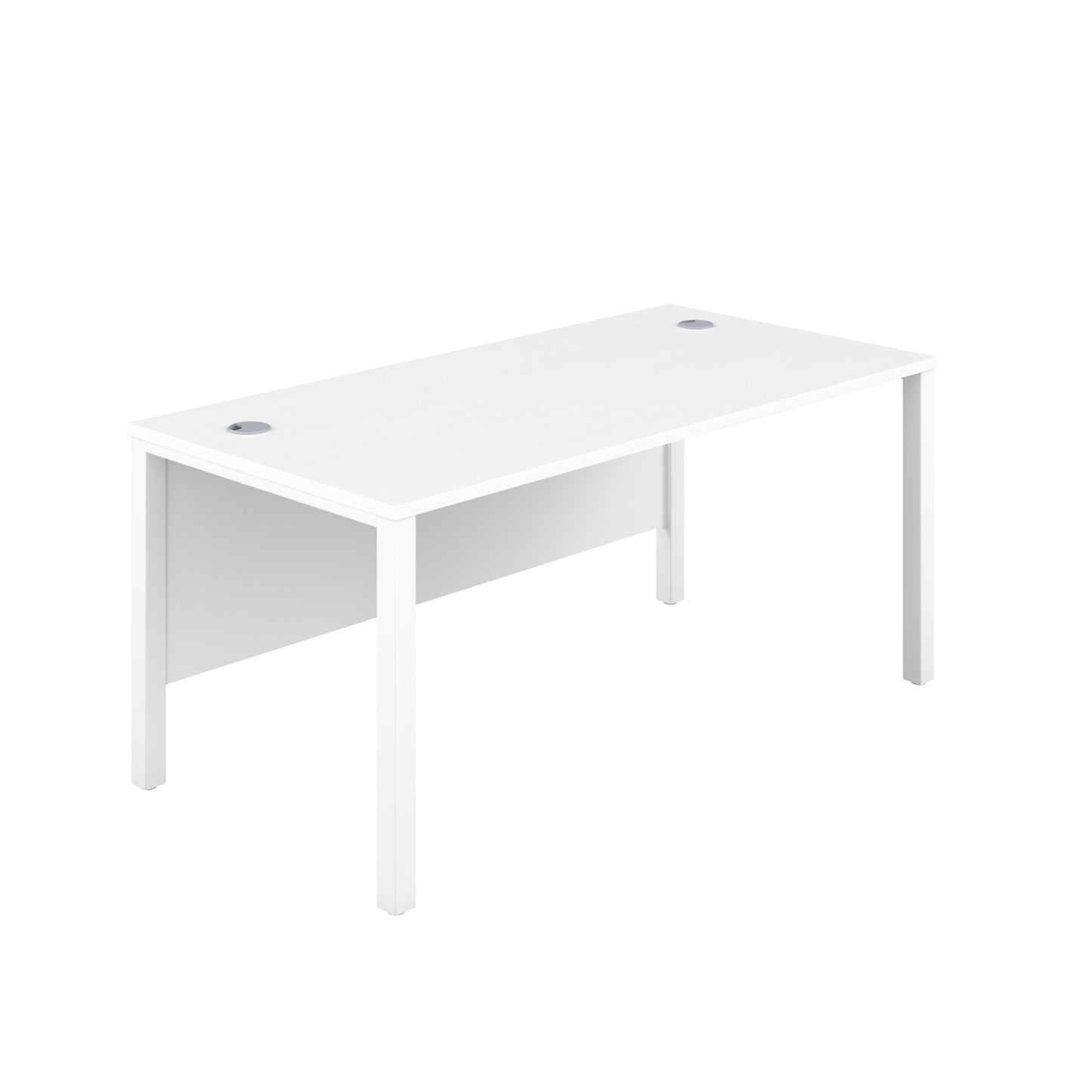 1200X600 GOAL POST RECTANGULAR DESK WHITE-WHITE