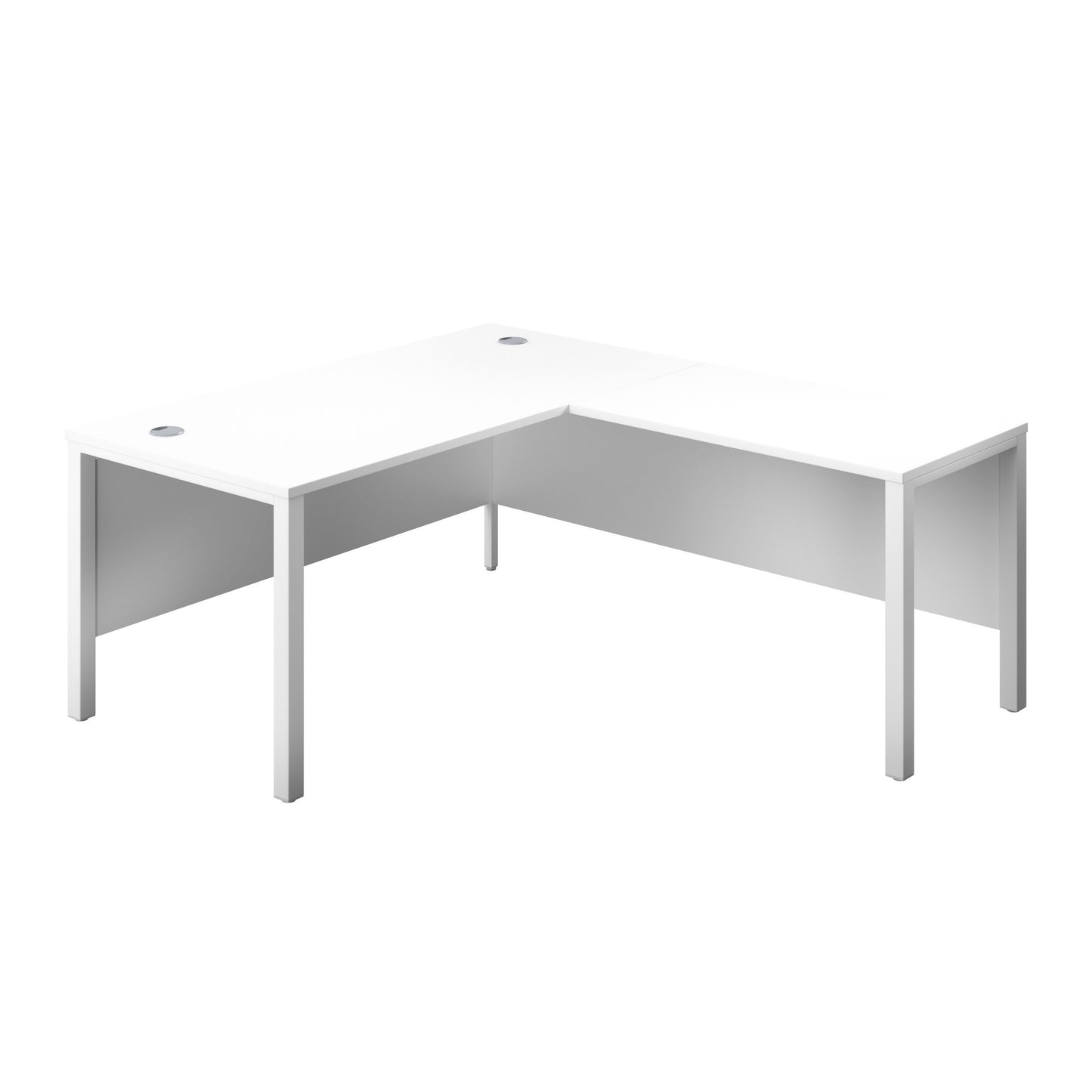 1600X800 GOAL POST RIGHT HAND RETURN DESK WHITE-WHITE