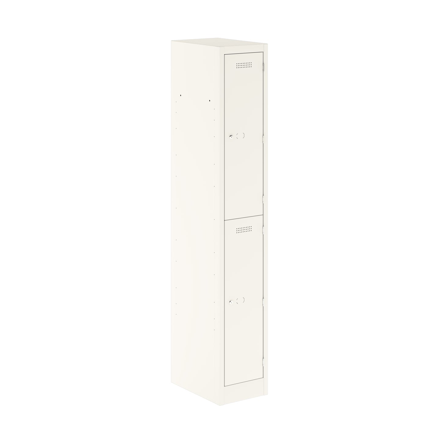 PRIMARY LOCKER - 1800MM H X 300MM W X 450MM D 2 DOOR SINGLE LOCKER COLUMN - TRAFFIC WHITE