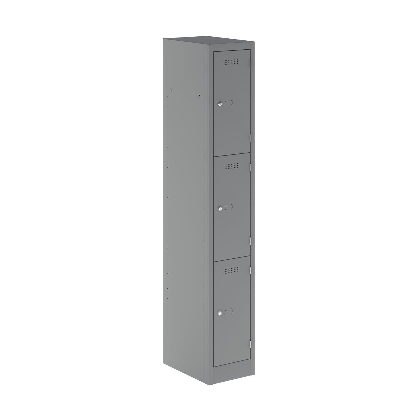 PRIMARY LOCKER - 1800MM H X 300MM W X 450MM D 3 DOOR SINGLE LOCKER COLUMN - SILVER