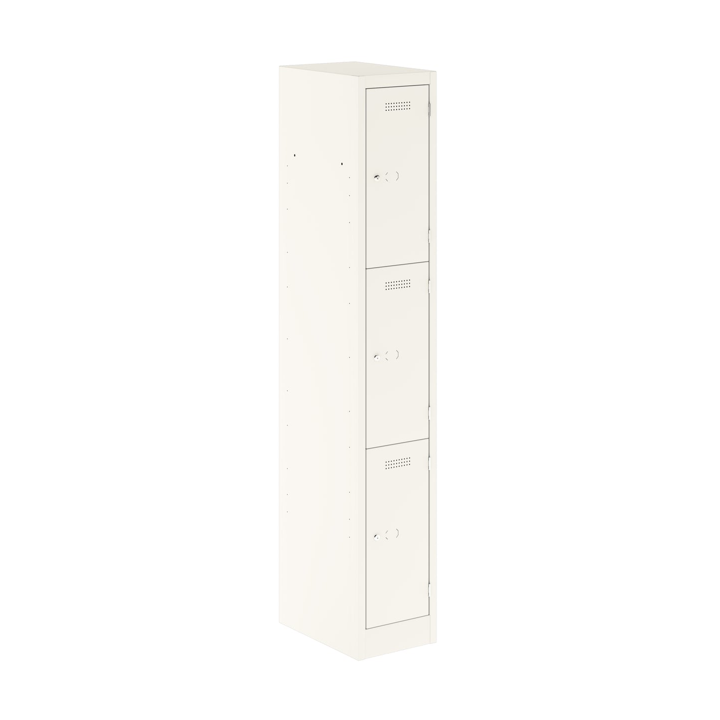 PRIMARY LOCKER - 1800MM H X 300MM W X 450MM D 3 DOOR SINGLE LOCKER COLUMN - TRAFFIC WHITE