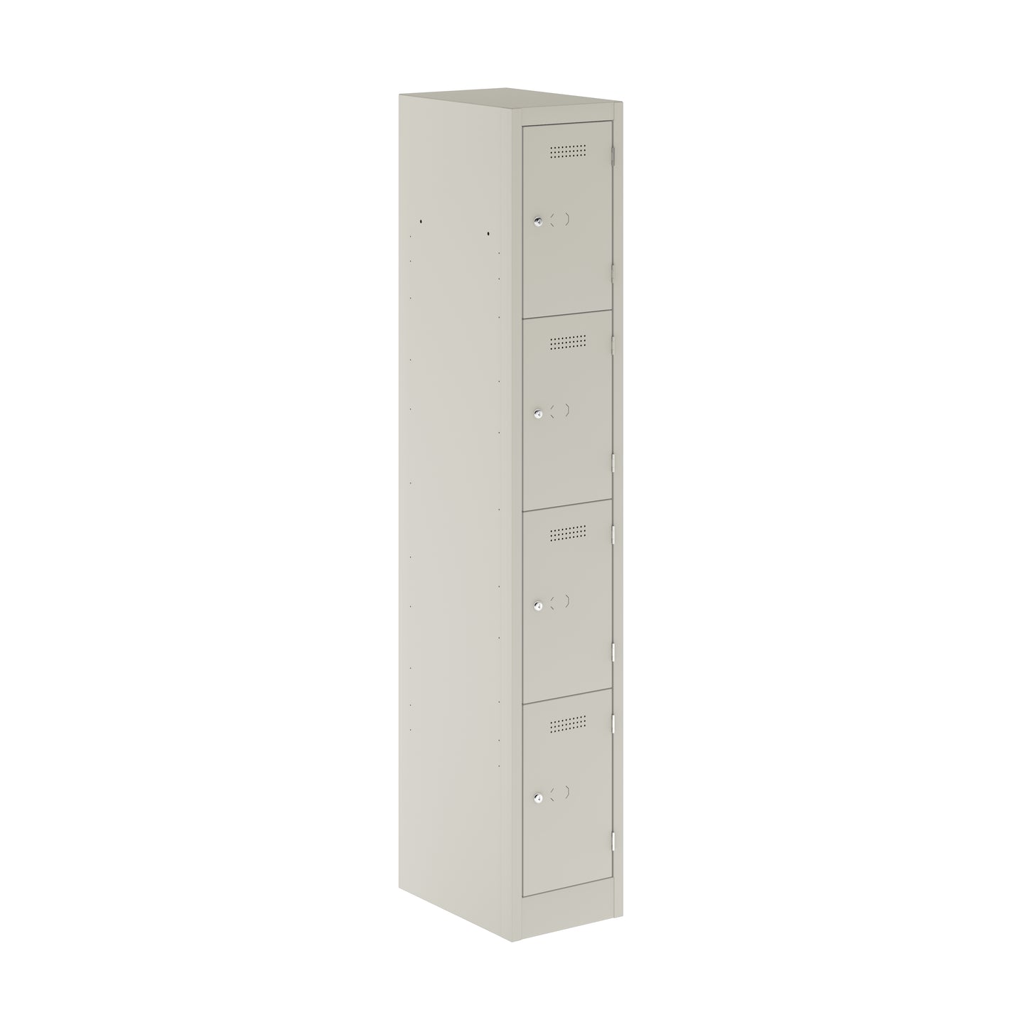 PRIMARY LOCKER - 1800MM H X 300MM W X 450MM D 4 DOOR SINGLE LOCKER COLUMN - LIGHT GREY