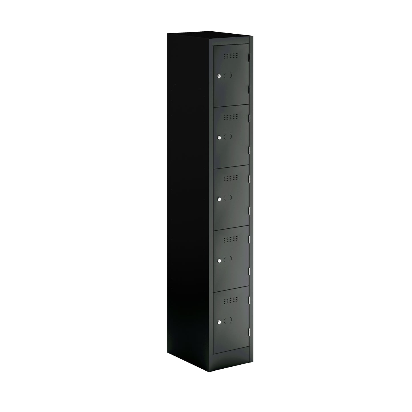 PRIMARY LOCKER - 1800MM H X 300MM W X 450MM D 5 DOOR SINGLE LOCKER COLUMN - BLACK