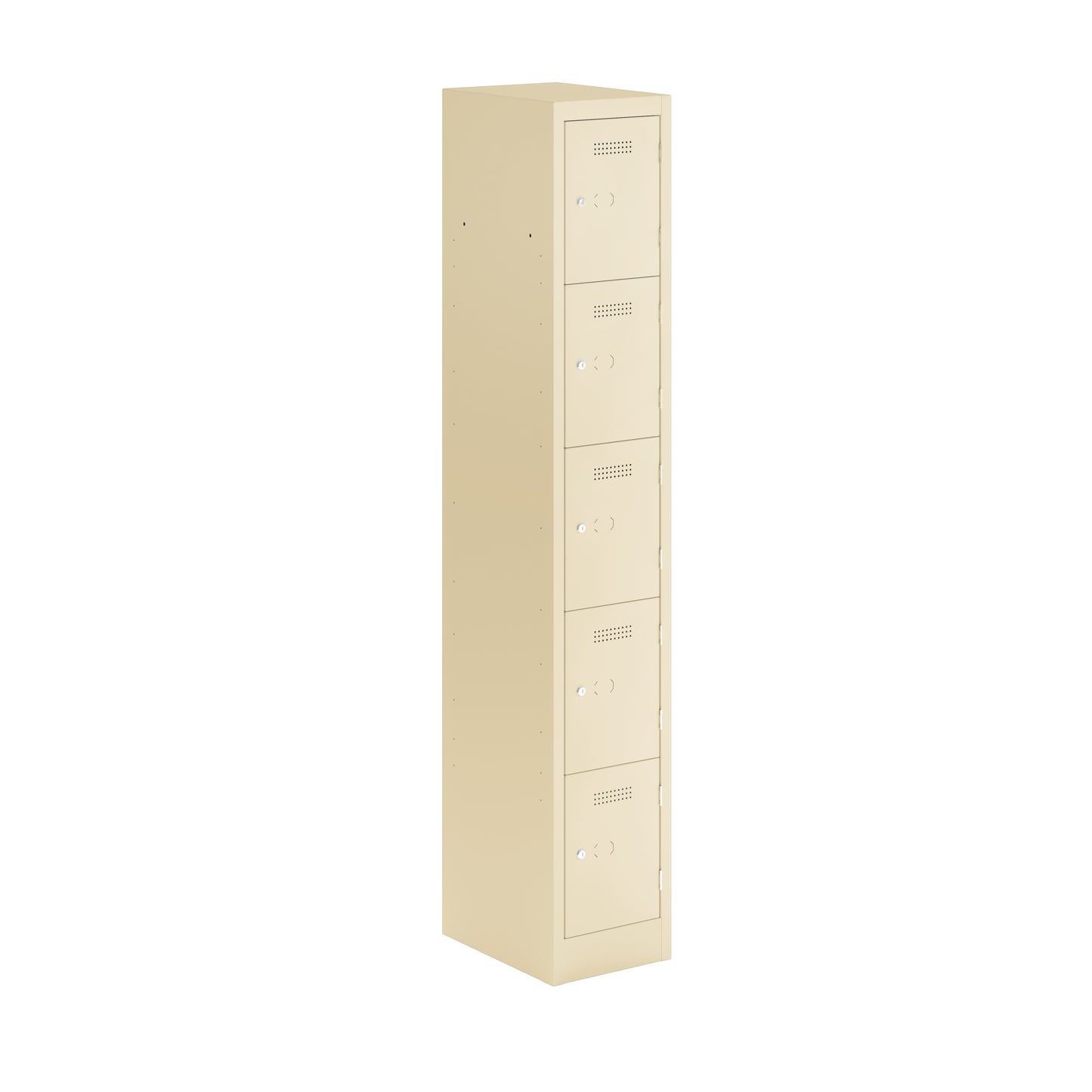 PRIMARY LOCKER - 1800MM H X 300MM W X 450MM D 5 DOOR SINGLE LOCKER COLUMN- CREAM