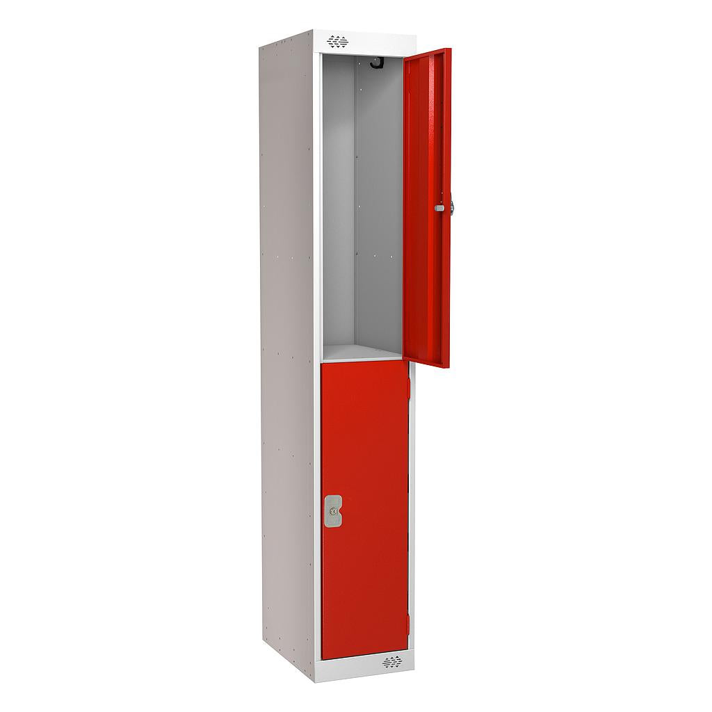 2 DOOR LOCKER 300X450X1800 RED DOOR