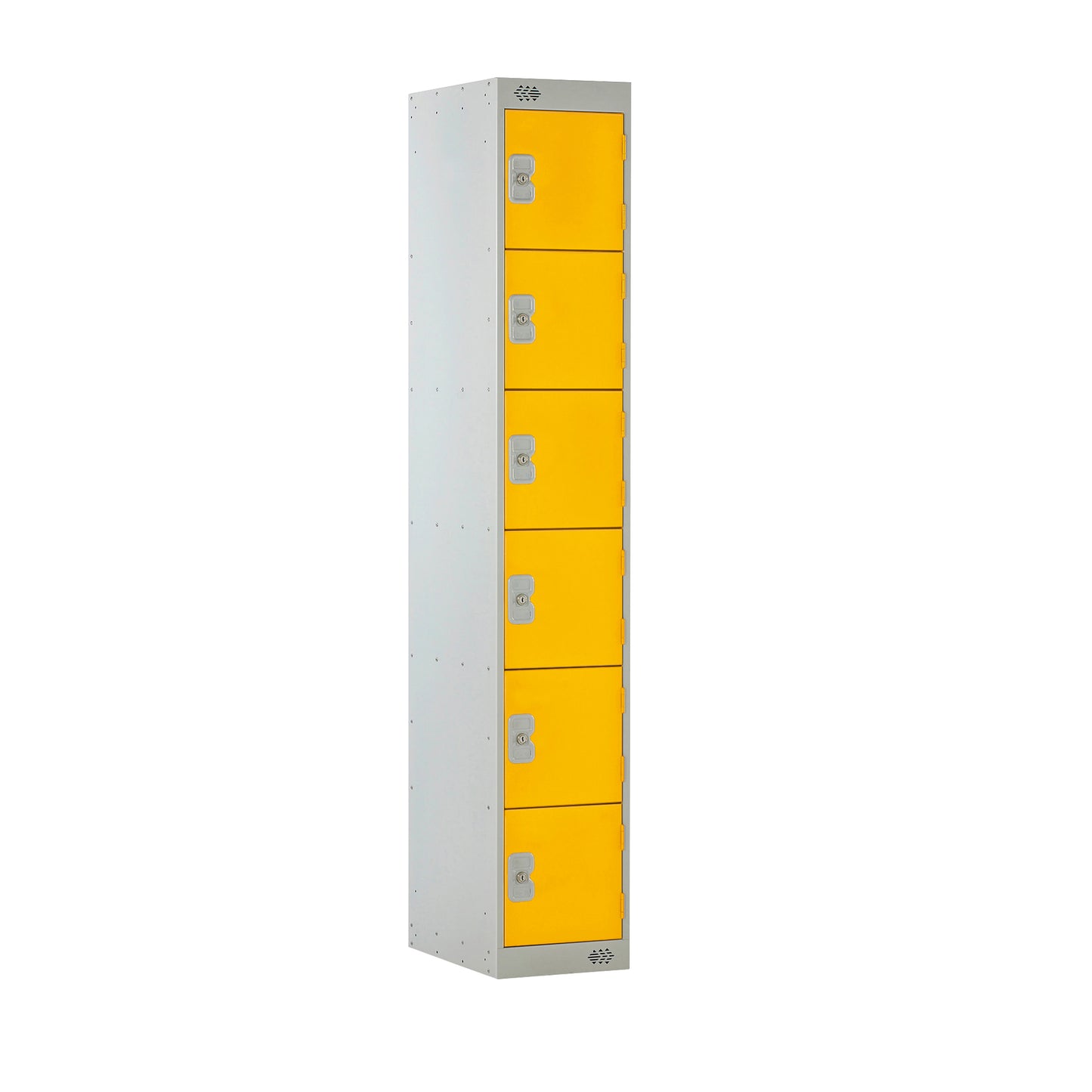 6 DOOR LOCKER 300X300X1800 YELLOW DOOR