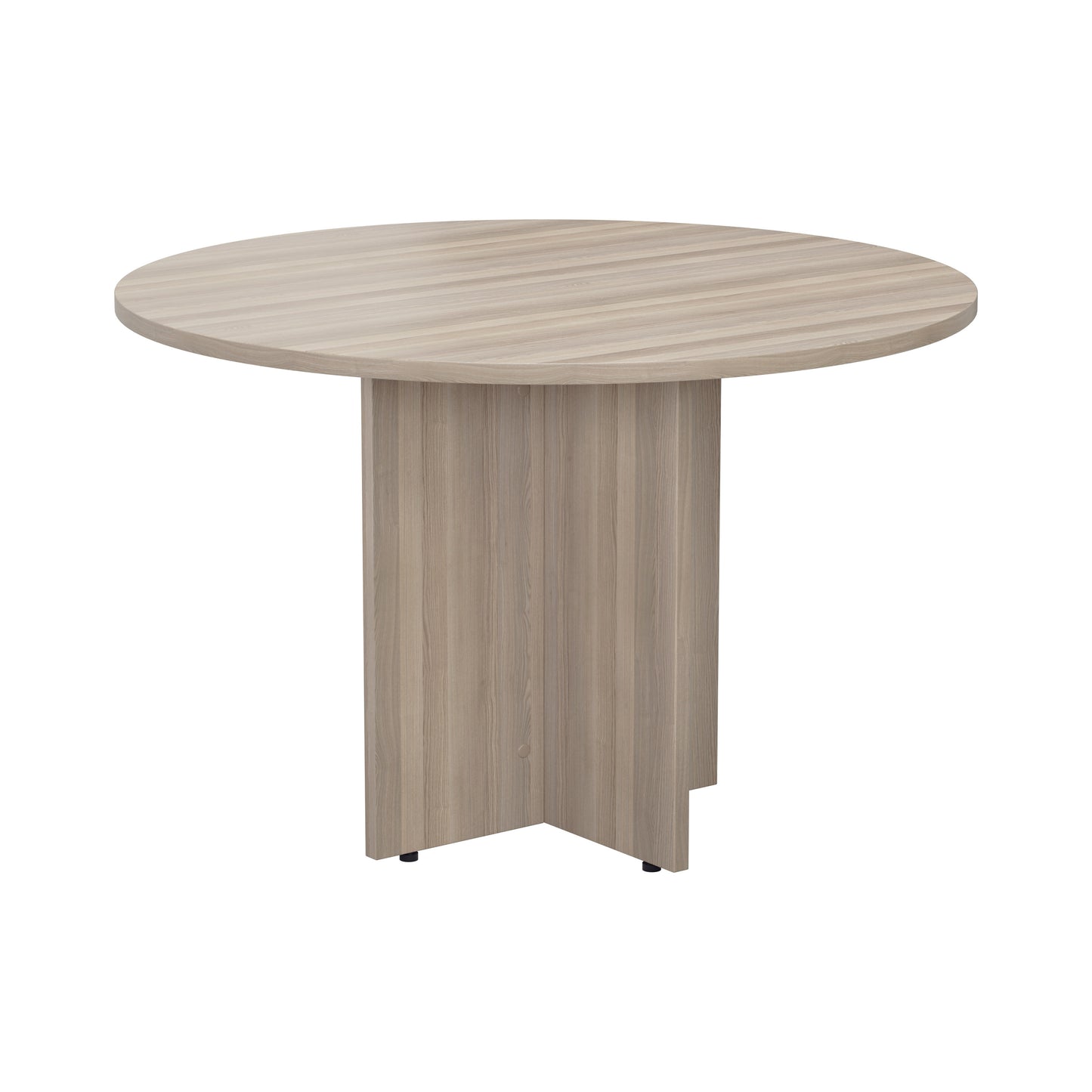 1100MM ROUND MEETING TABLE - GREY OAK