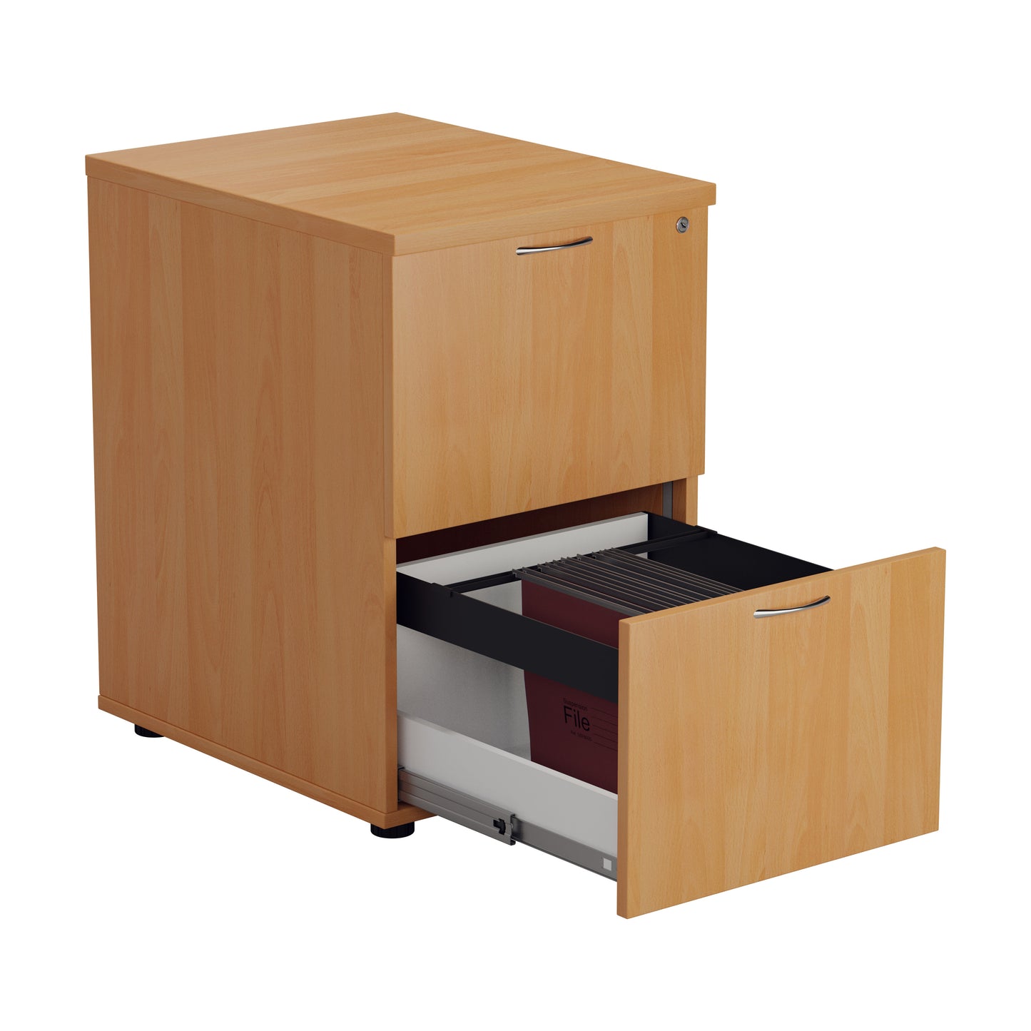2 DRAWER FILING CABINET - BEECH VERSION 2