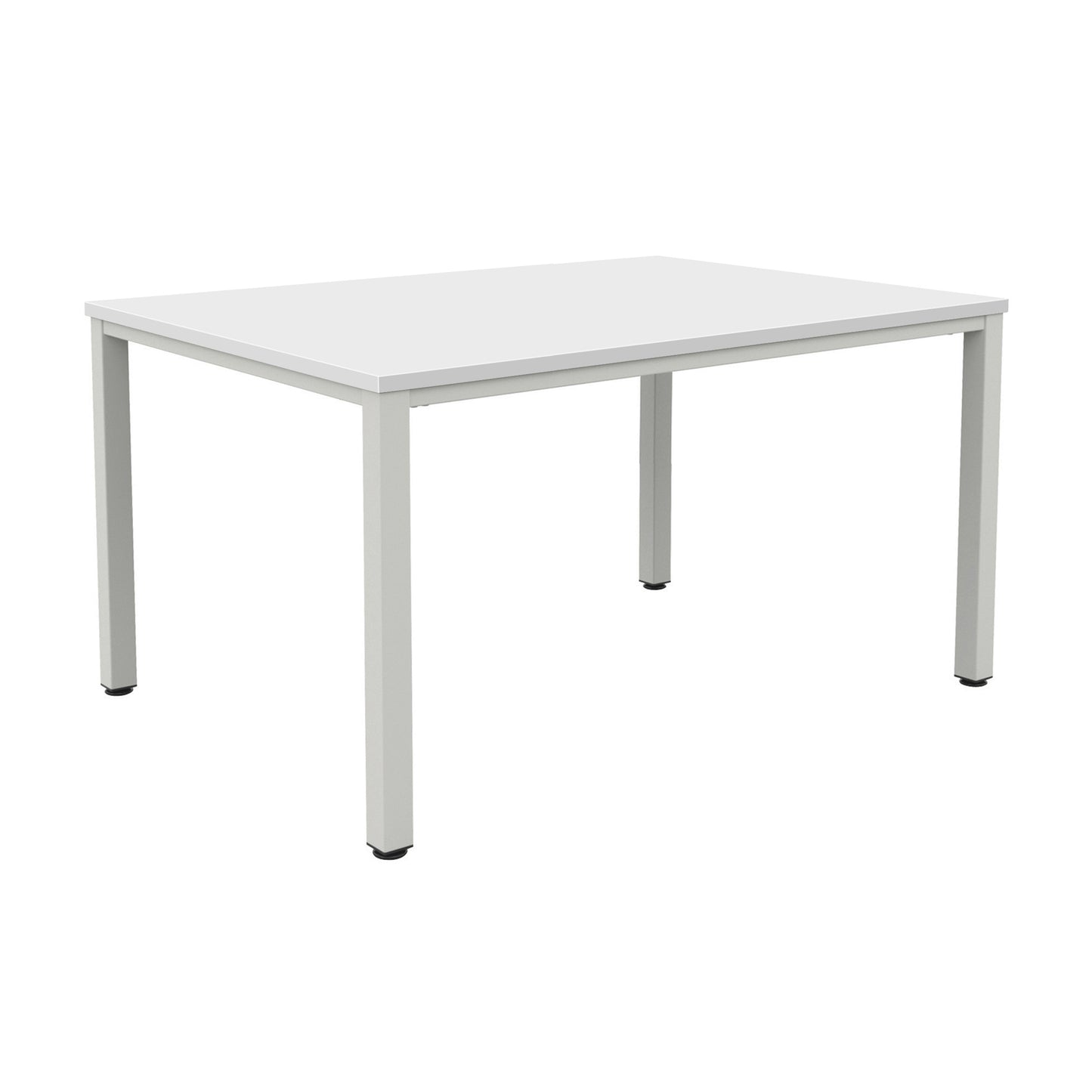 FRACTION INFINITY 1400 X 800 MEETING TABLE - WHITE WITH SILVER LEGS