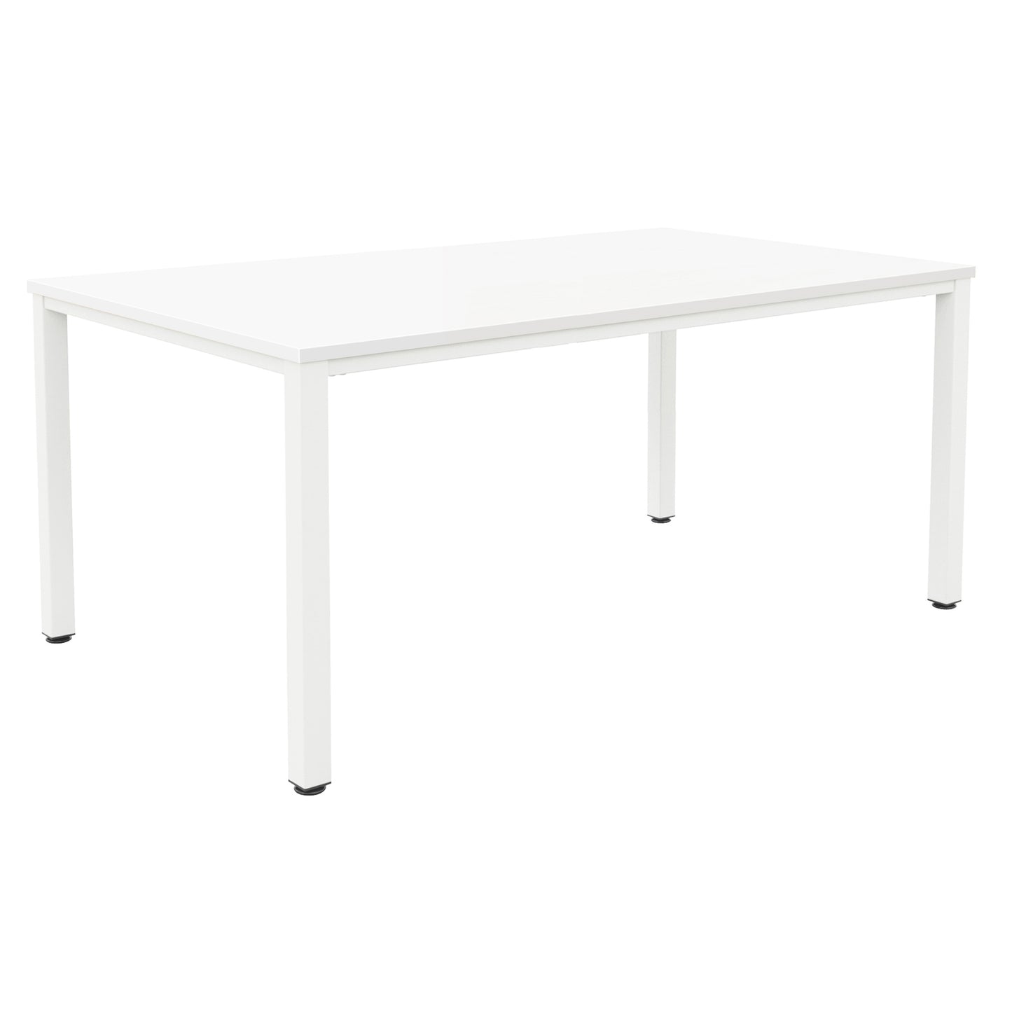FRACTION INFINITY 1600 X 800 MEETING TABLE - WHITE WITH WHITE LEGS