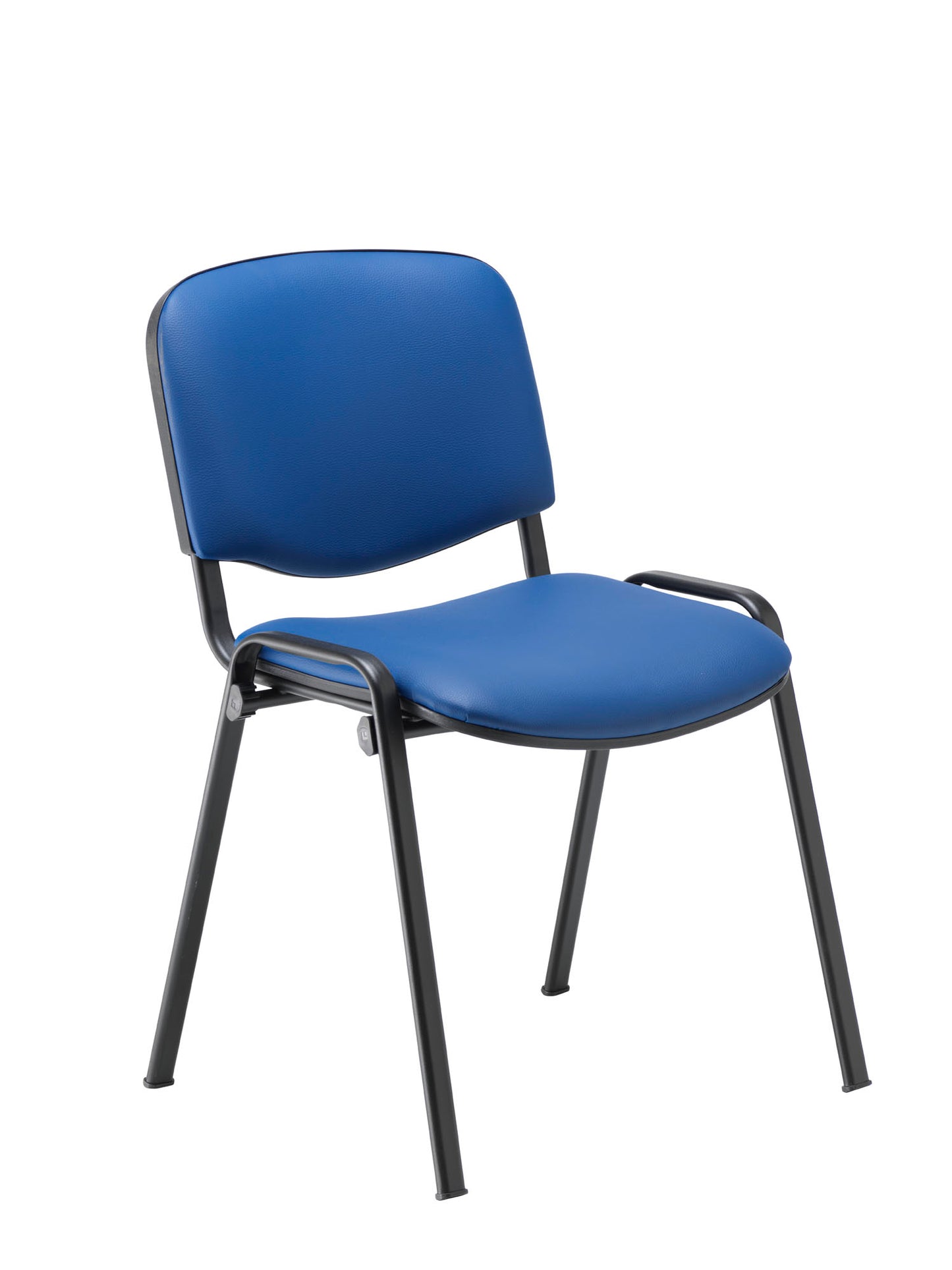 CLUB CHAIR | BLUE PU | BLACK LEGS