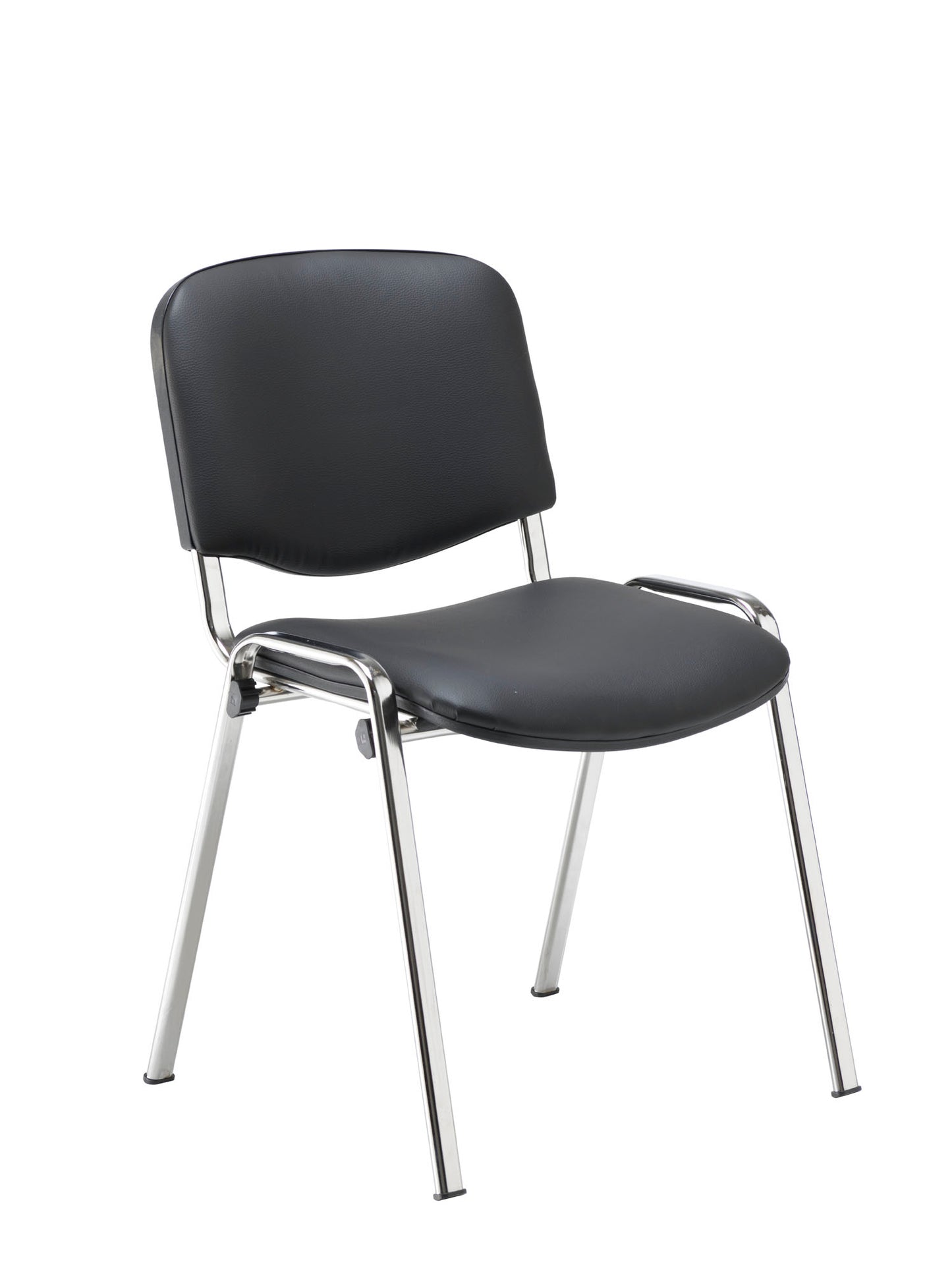 CLUB CHAIR WITH CHROME | BLACK PU/CHROME