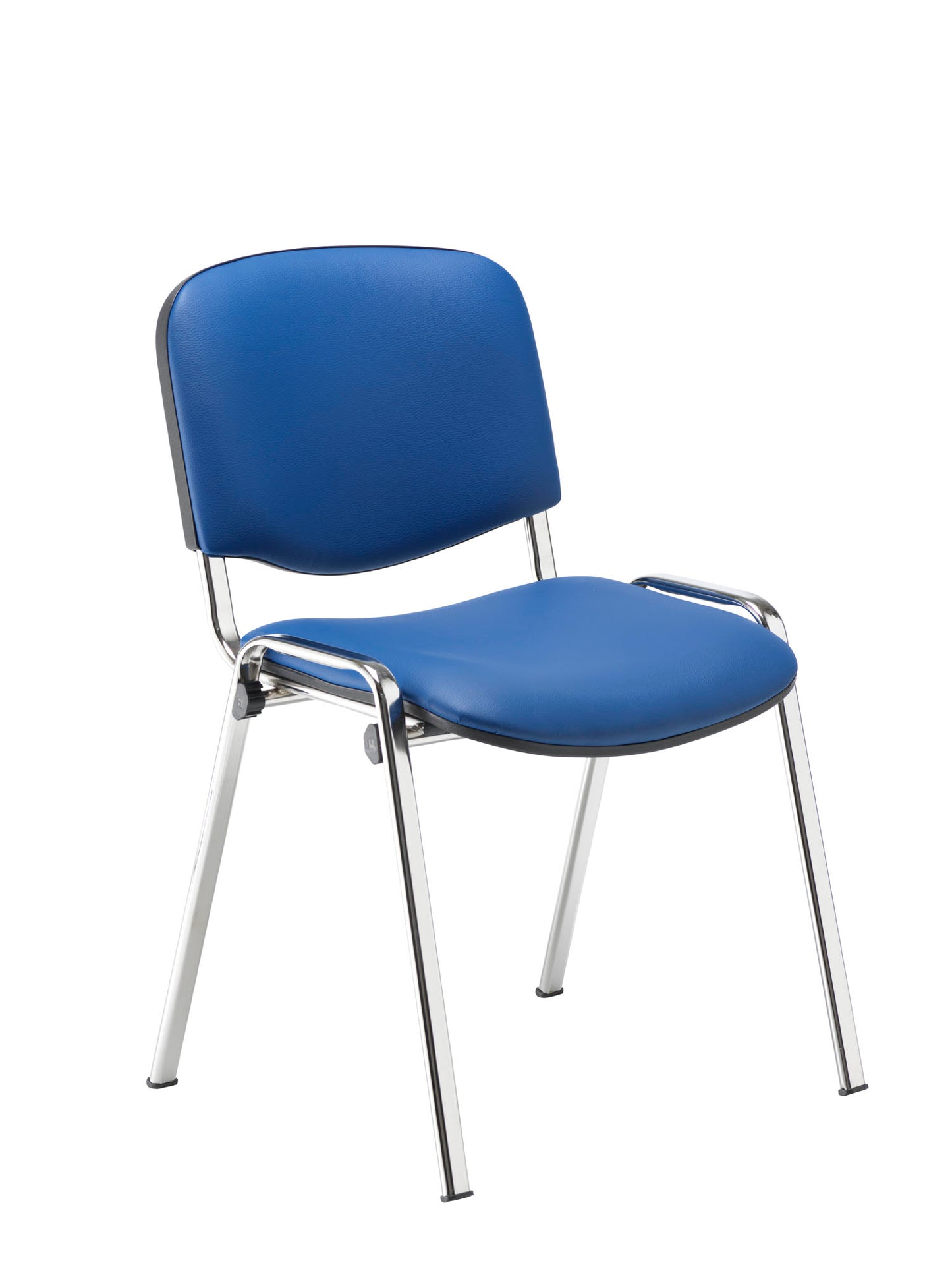 CLUB CHAIR WITH CHROME | BLUE PU/CHROME