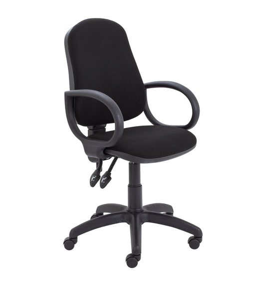 Calypso 2 High Back Operator Chair Fixed Arms Black