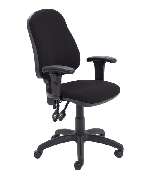 Calypso 2 High Back Operator Chair Adjustable Arms Black