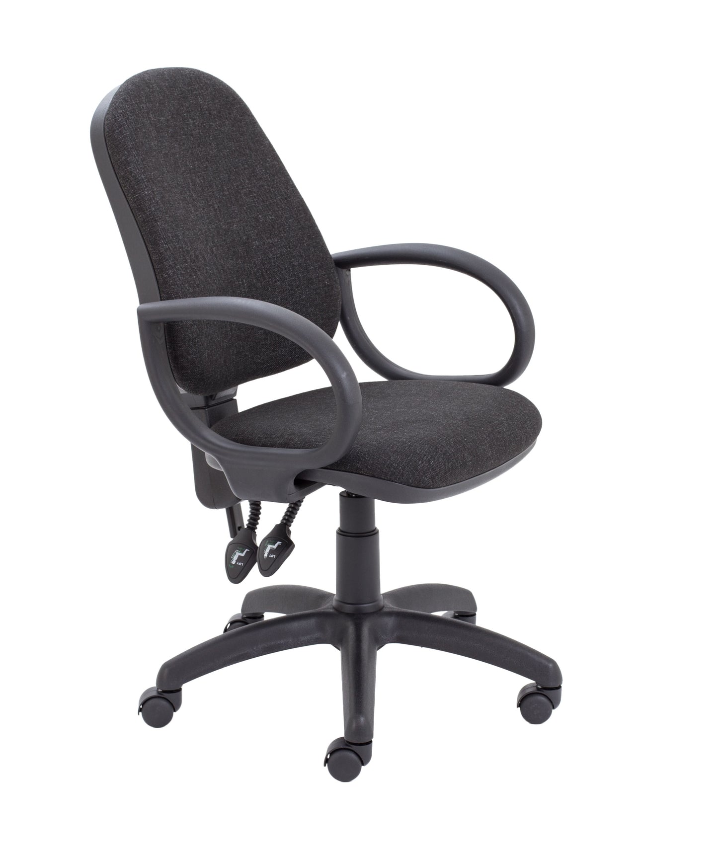 Calypso 2 High Back Operator Chair Fixed Arms Charcoal