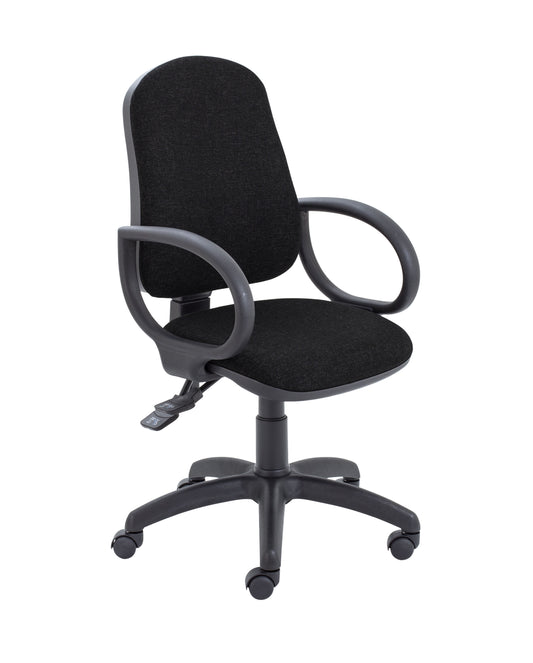 CALYPSO 2 DELUXE CHAIR WITH FIXED ARMS | BLACK