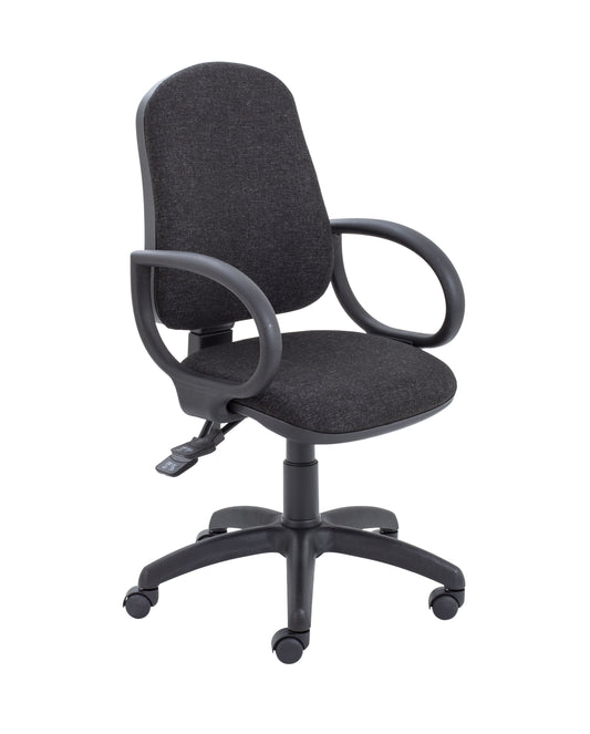CALYPSO 2 DELUXE CHAIR WITH FIXED ARMS | CHARCOAL