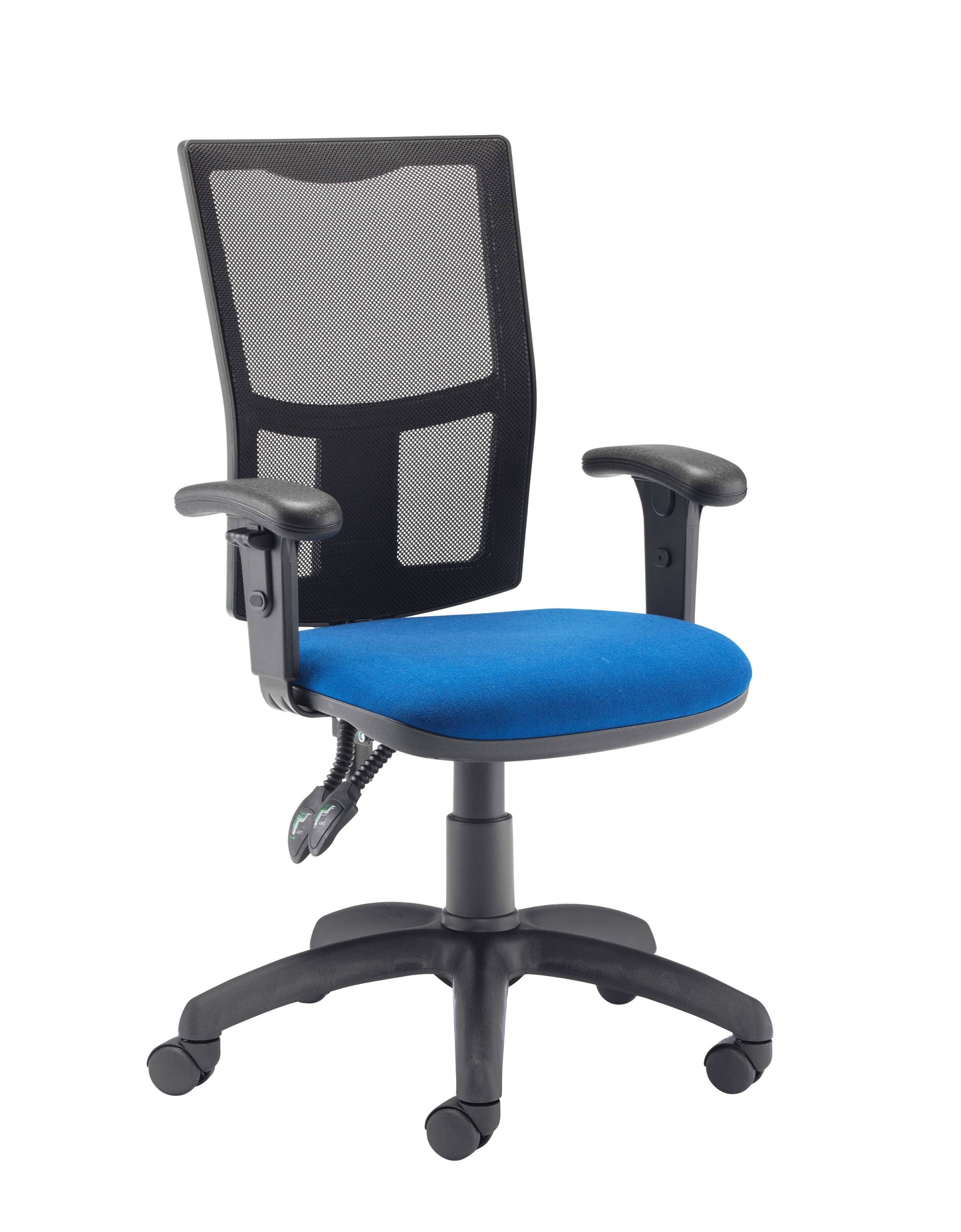 CALYPSO 2 MESH OFFICE CHAIR WITH ADJUSTABLE ARMS | ROYAL BLUE