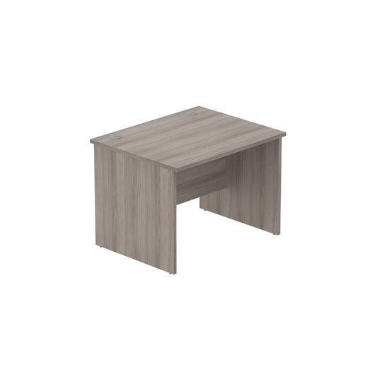 OFFICE RECTANGULAR DESK WITH PANEL LEGS 1000X800 ALASKAN GREY OAK