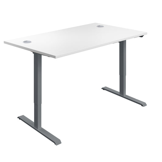 SINGLE MOTOR SIT STAND DESK 1200 X 800 WHITE-GRAPHITE