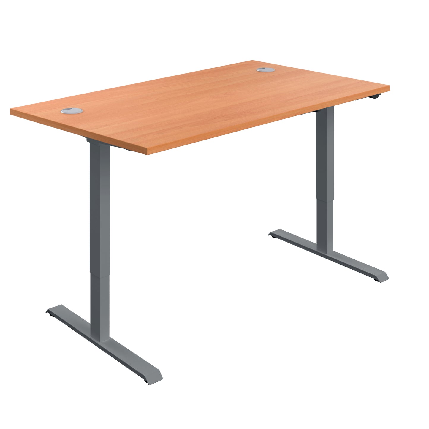 SINGLE MOTOR SIT STAND DESK 1400 X 800 BEECH-GRAPHITE