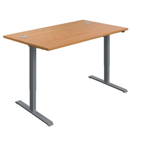 SINGLE MOTOR SIT STAND DESK 1400 X 800 NOVA OAK-GRAPHITE