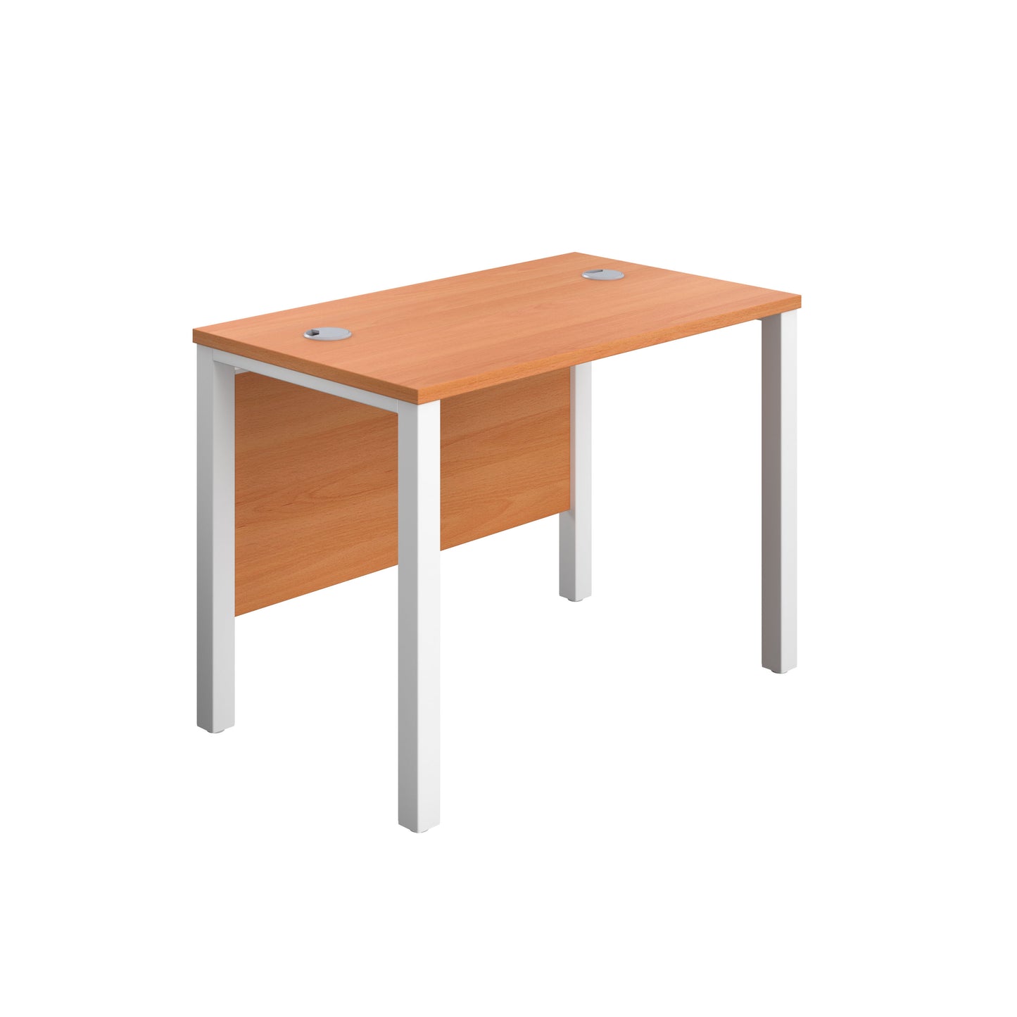 1000X600 GOAL POST RECTANGULAR DESK BEECH-WHITE