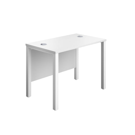 1000X600 GOAL POST RECTANGULAR DESK WHITE-WHITE