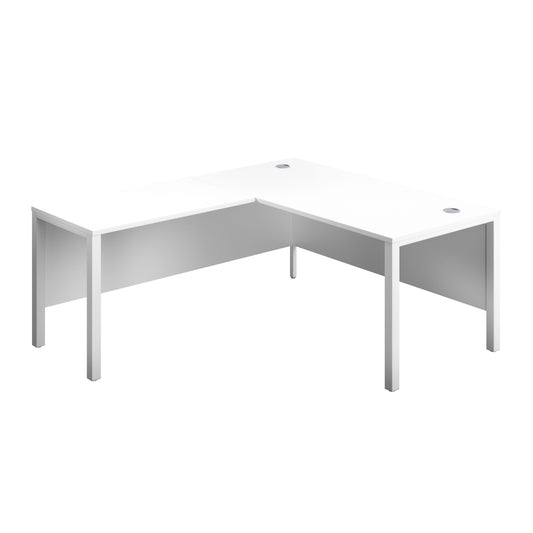 1600X800 GOAL POST LEFT HAND RETURN DESK WHITE-WHITE