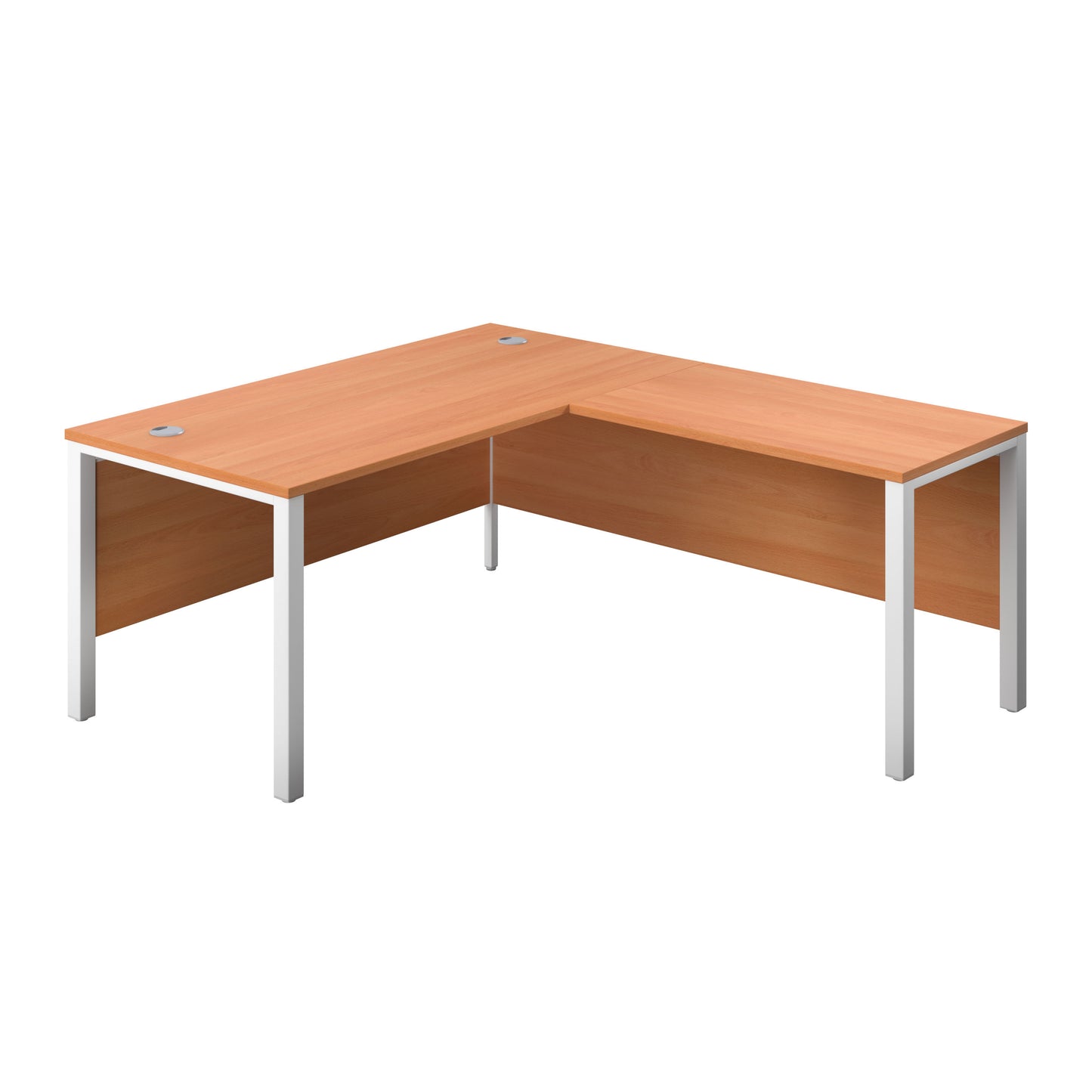 1600X800 GOAL POST RIGHT HAND RETURN DESK BEECH-WHITE