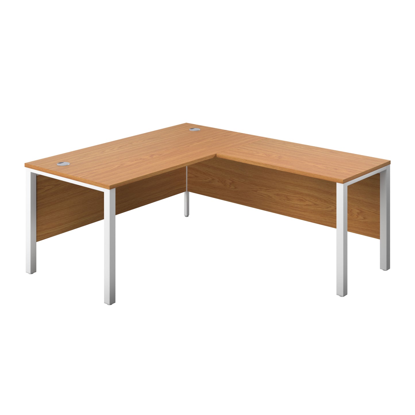 1600X800 GOAL POST RIGHT HAND RETURN DESK NOVA OAK-WHITE