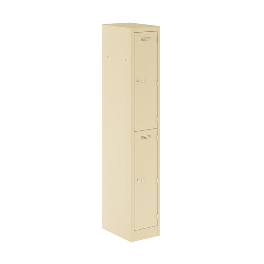 PRIMARY LOCKER - 1800MM H X 300MM W X 450MM D 2 DOOR SINGLE LOCKER COLUMN - CREAM