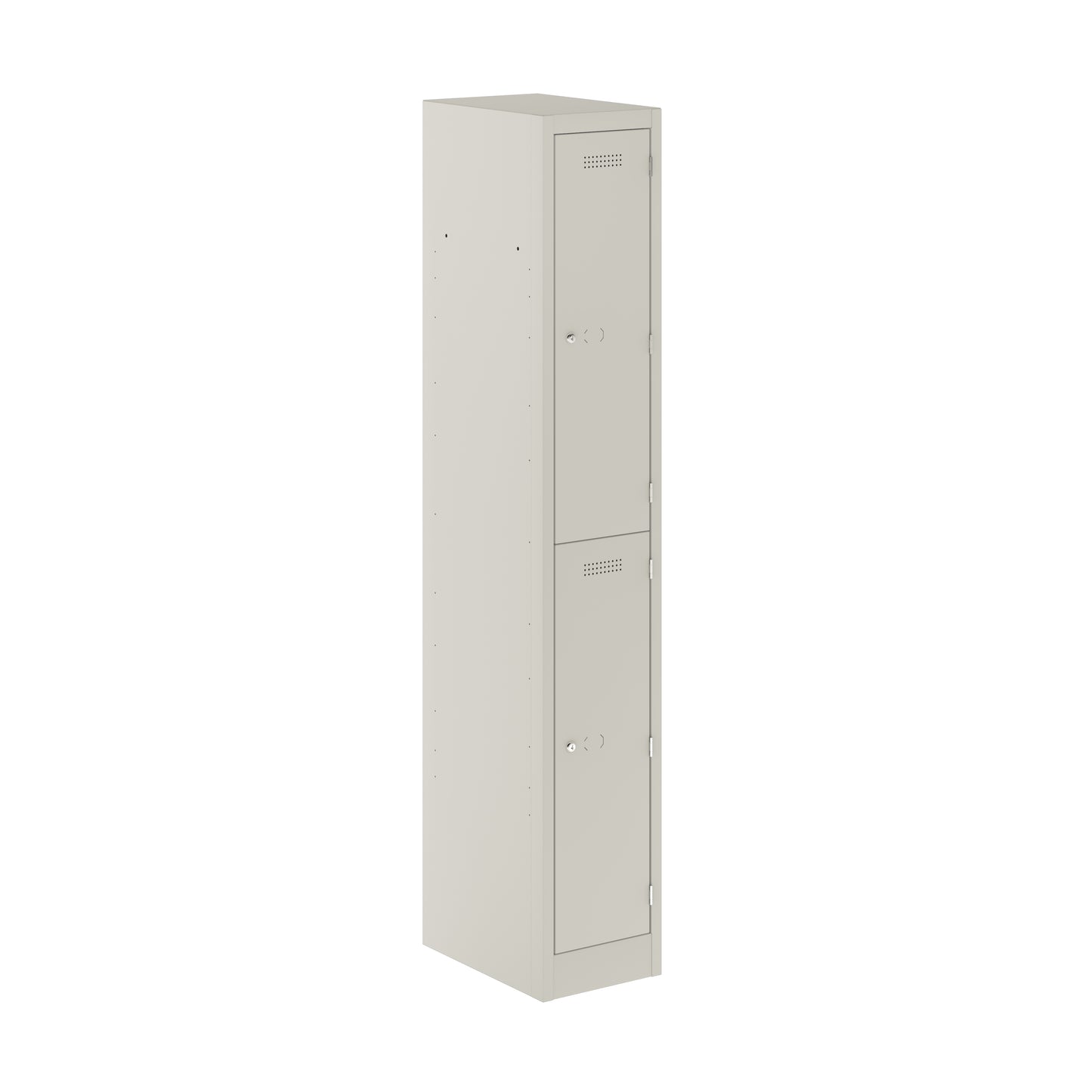 PRIMARY LOCKER - 1800MM H X 300MM W X 450MM D 2 DOOR SINGLE LOCKER COLUMN - LIGHT GREY