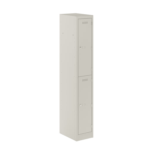 PRIMARY LOCKER - 1800MM H X 300MM W X 450MM D 2 DOOR SINGLE LOCKER COLUMN - LIGHT GREY