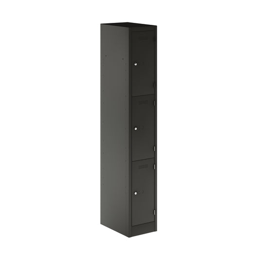 PRIMARY LOCKER - 1800MM H X 300MM W X 450MM D 3 DOOR SINGLE LOCKER COLUMN - ANTHRACITE GREY