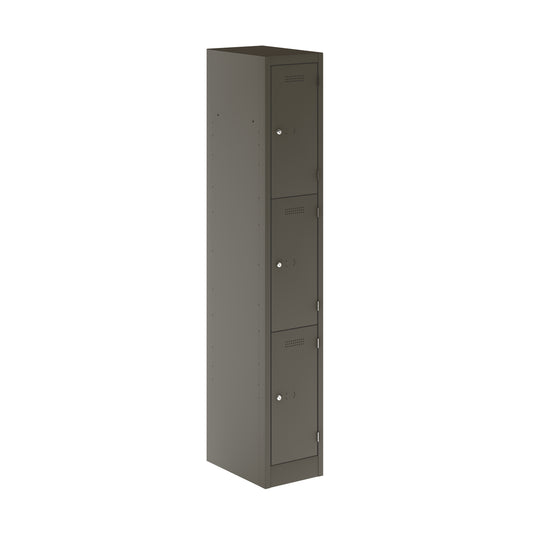 PRIMARY LOCKER - 1800MM H X 300MM W X 450MM D 3 DOOR SINGLE LOCKER COLUMN - SLATE