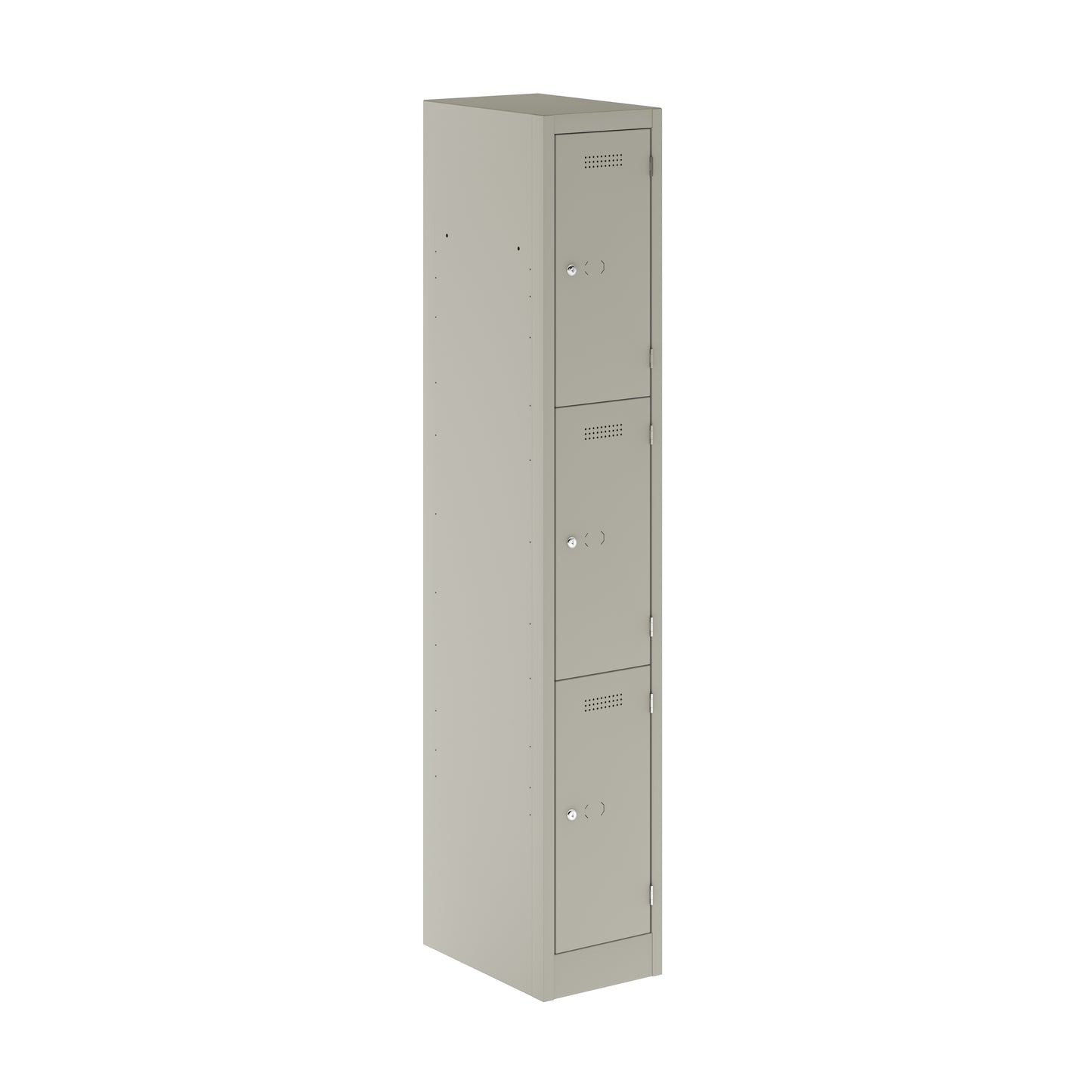 PRIMARY LOCKER - 1800MM H X 300MM W X 450MM D 3 DOOR SINGLE LOCKER COLUMN - GOOSE GREY