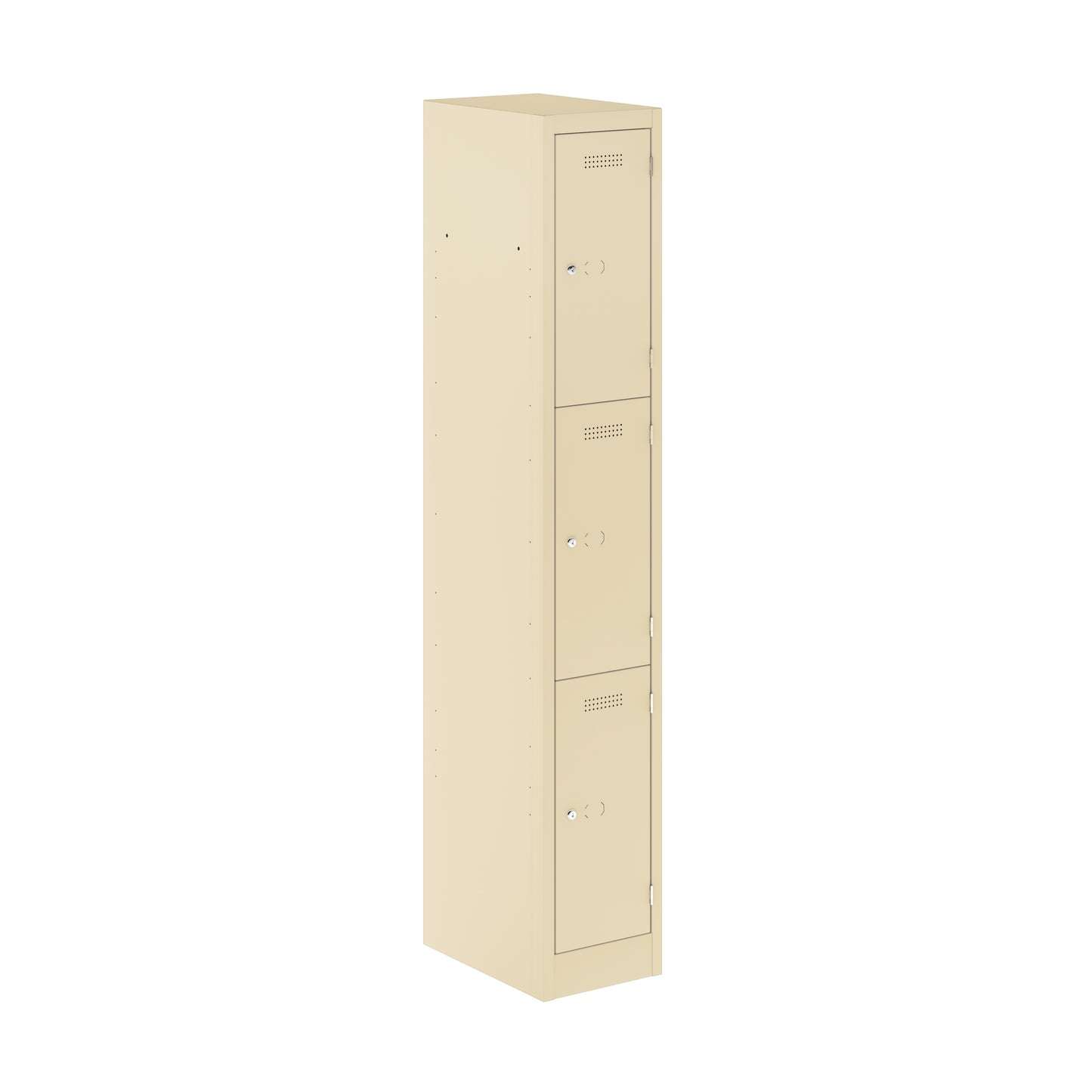 PRIMARY LOCKER - 1800MM H X 300MM W X 450MM D 3 DOOR SINGLE LOCKER COLUMN - CREAM
