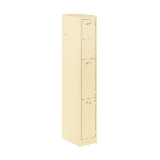 PRIMARY LOCKER - 1800MM H X 300MM W X 450MM D 3 DOOR SINGLE LOCKER COLUMN- BEIGE