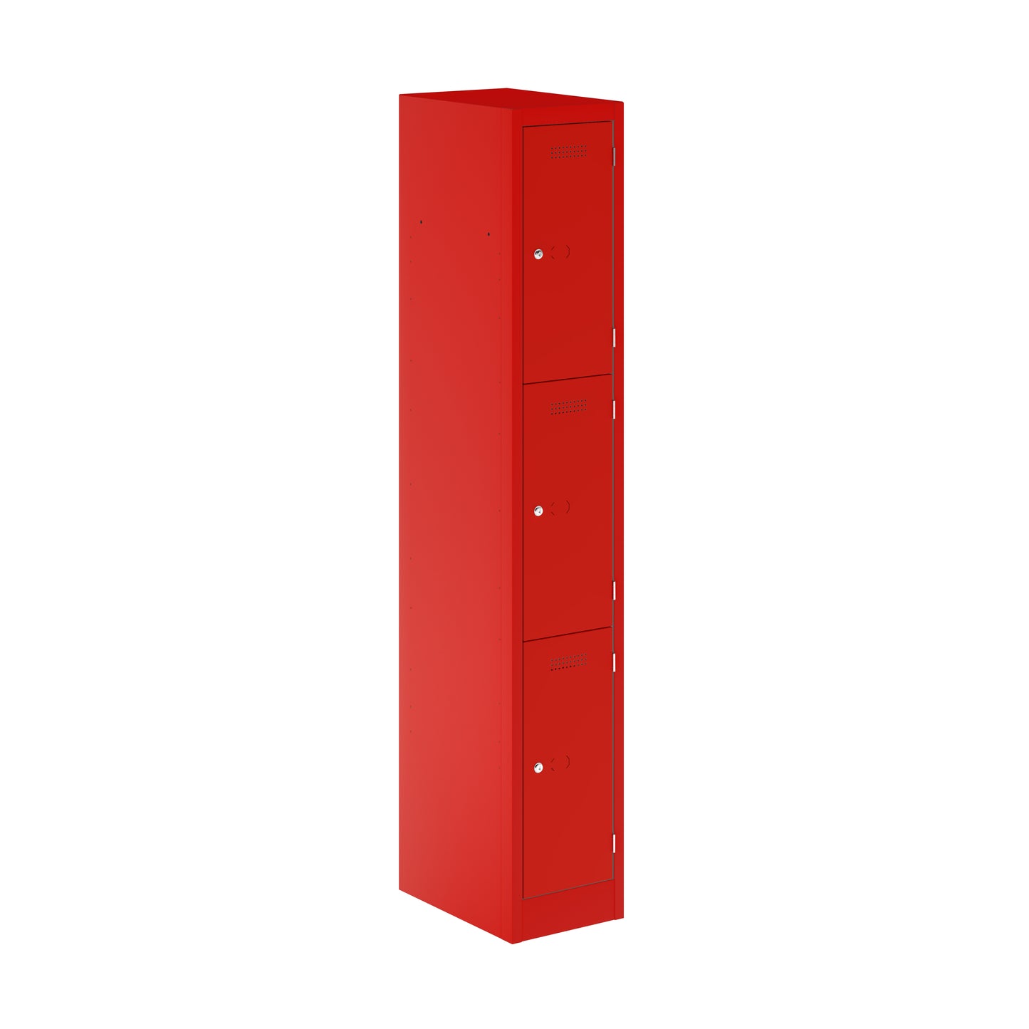 PRIMARY LOCKER - 1800MM H X 300MM W X 450MM D 3 DOOR SINGLE LOCKER COLUMN - CARDINAL RED