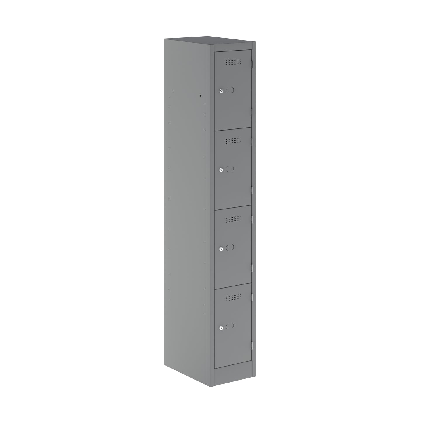 PRIMARY LOCKER - 1800MM H X 300MM W X 450MM D 4 DOOR SINGLE LOCKER COLUMN - SILVER
