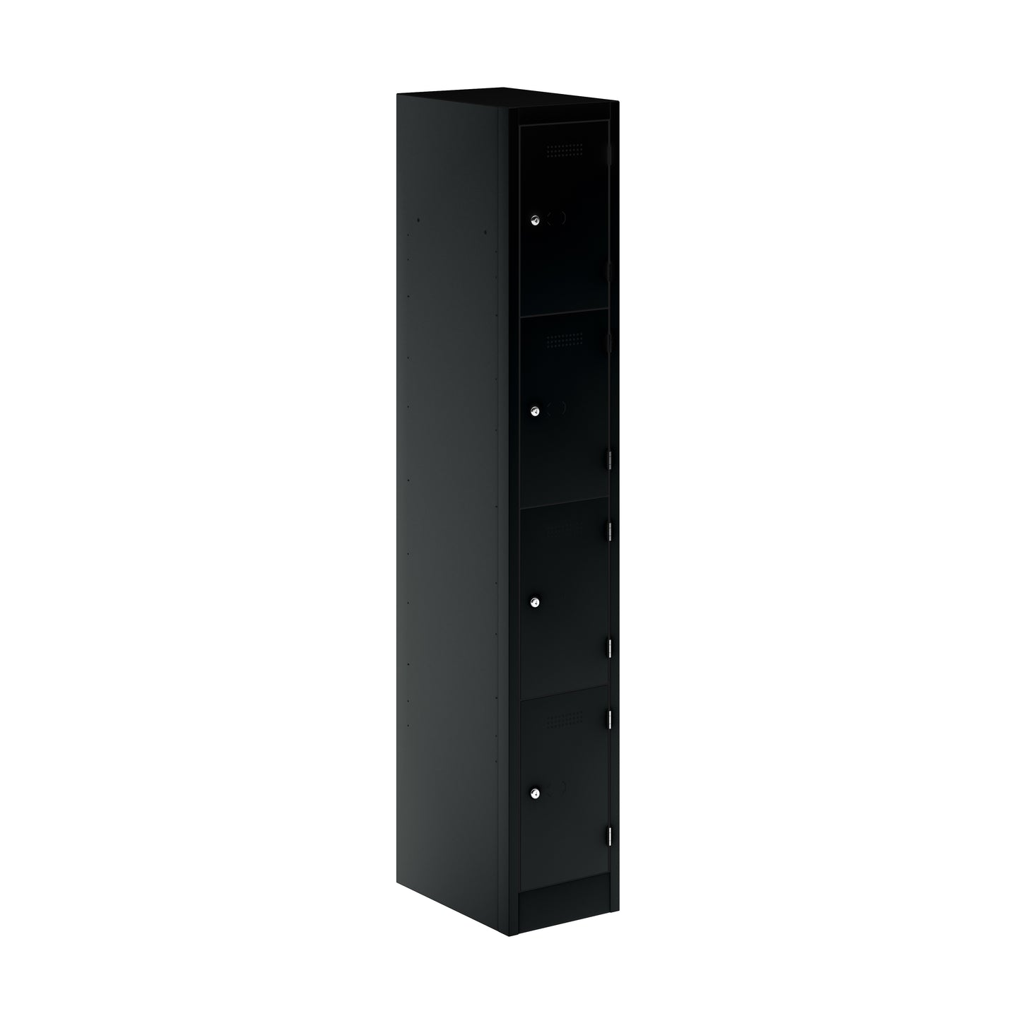 PRIMARY LOCKER - 1800MM H X 300MM W X 450MM D 4 DOOR SINGLE LOCKER COLUMN - BLACK