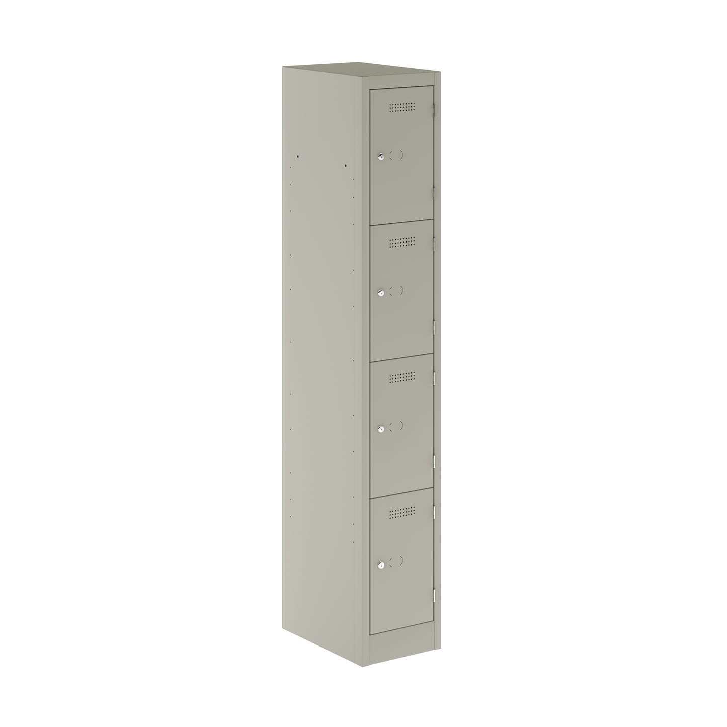 PRIMARY LOCKER - 1800MM H X 300MM W X 450MM D 4 DOOR SINGLE LOCKER COLUMN - GOOSE GREY