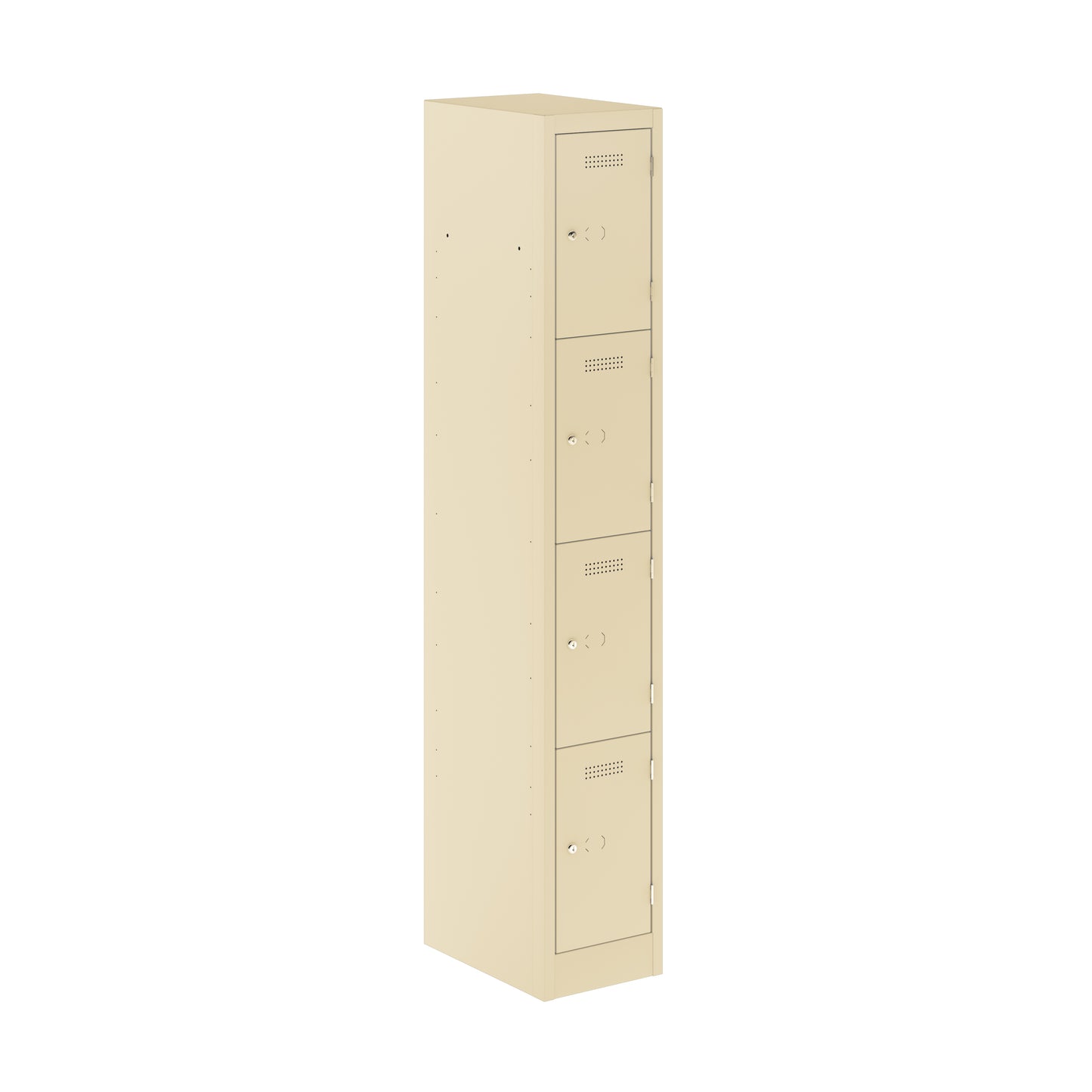 PRIMARY LOCKER - 1800MM H X 300MM W X 450MM D 4 DOOR SINGLE LOCKER COLUMN - CREAM