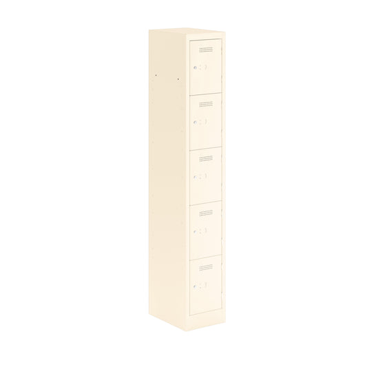 PRIMARY LOCKER - 1800MM H X 300MM W X 450MM D 5 DOOR SINGLE LOCKER COLUMN - CHALK