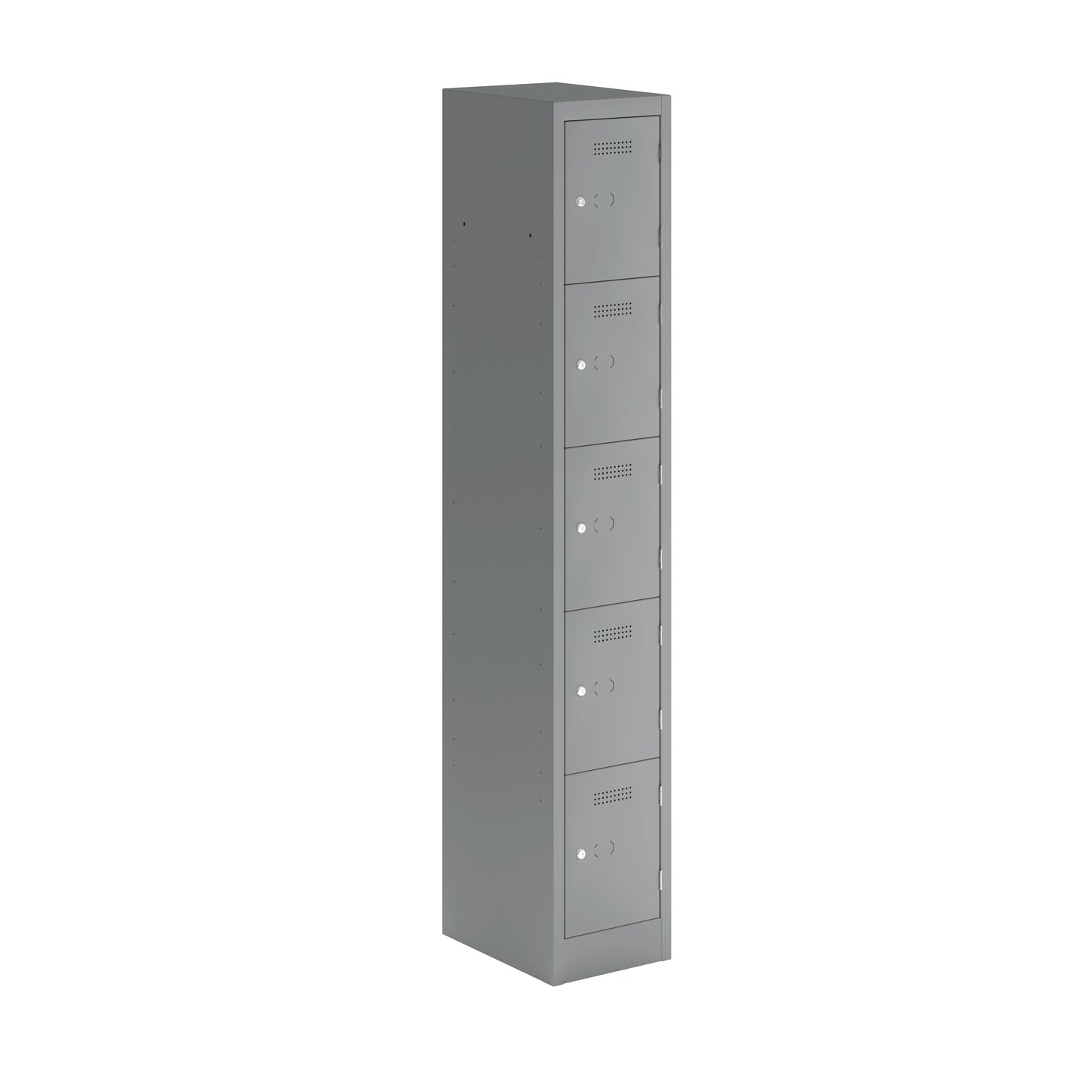 PRIMARY LOCKER - 1800MM H X 300MM W X 450MM D 5 DOOR SINGLE LOCKER COLUMN - SILVER