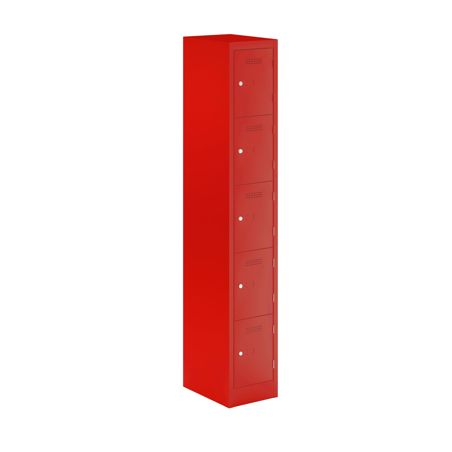 PRIMARY LOCKER - 1800MM H X 300MM W X 450MM D 5 DOOR SINGLE LOCKER COLUMN - CARDINAL RED