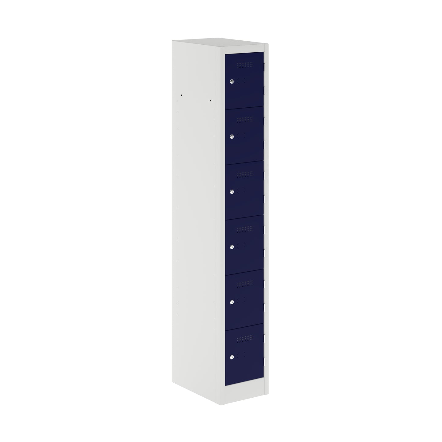 PRIMARY LOCKER - 1800MM H X 300MM W X 450MM D 6 DOOR SINGLE LOCKER COLUMN - OXFORD BLUE